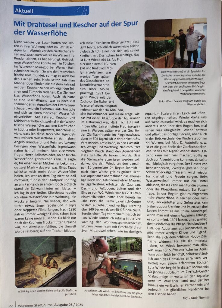 Zeitungsbericht Amtsblatt Wurzen, Fotos: Ing. Frank Thomas